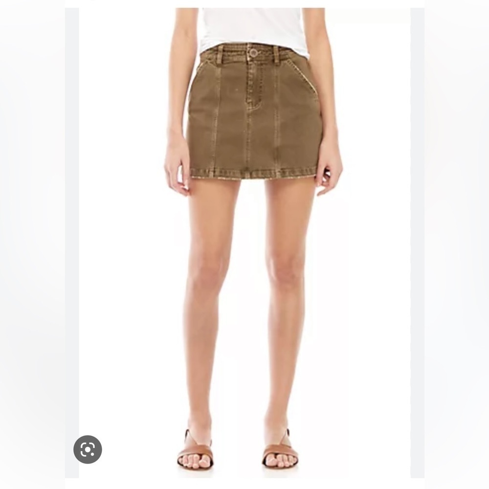 FREE People Lennox Seamed A Line Mini Skirt. Size 28. D4/A - Picture 3 of 8